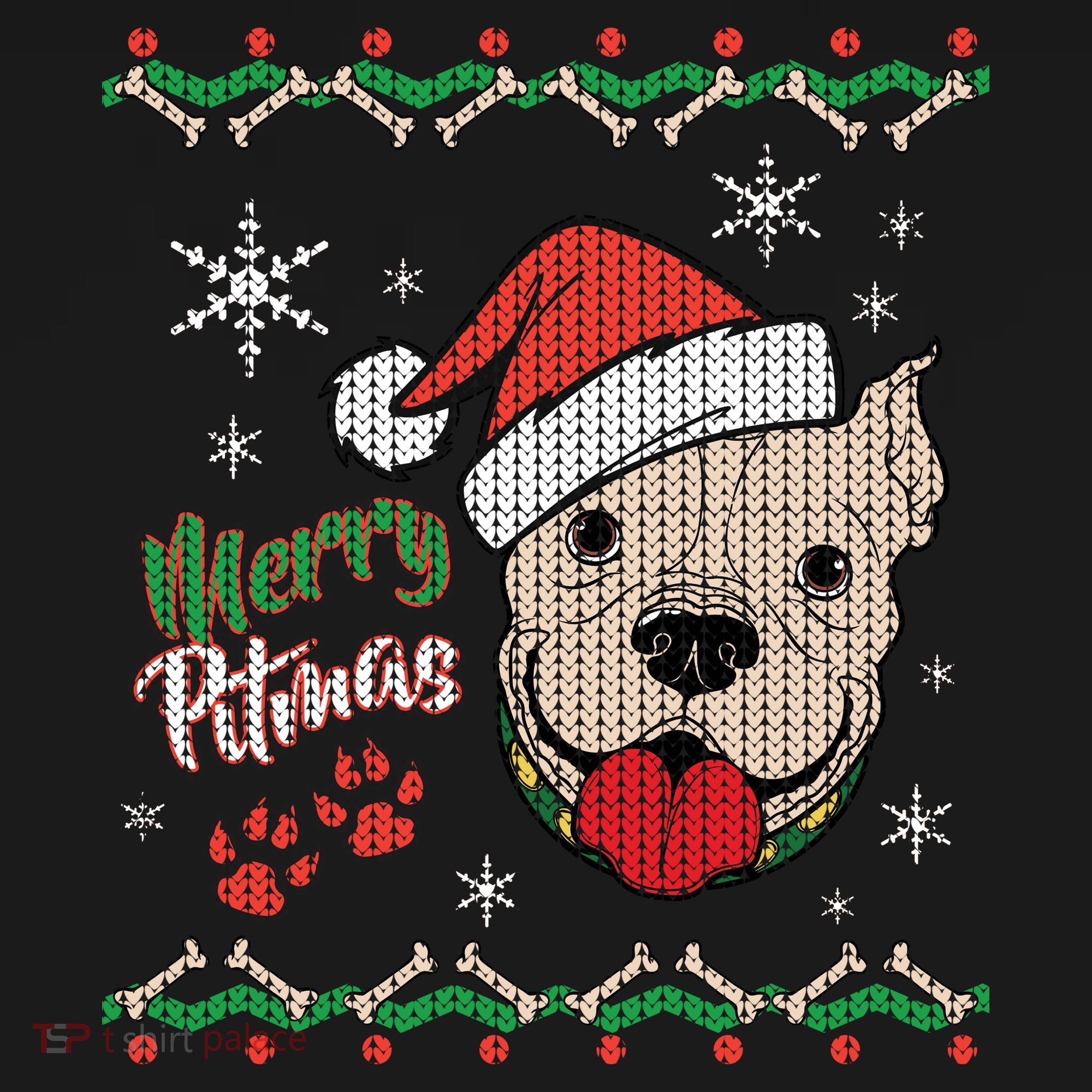 Merry Pitmas Ugly Christmas Sweater Hoodie