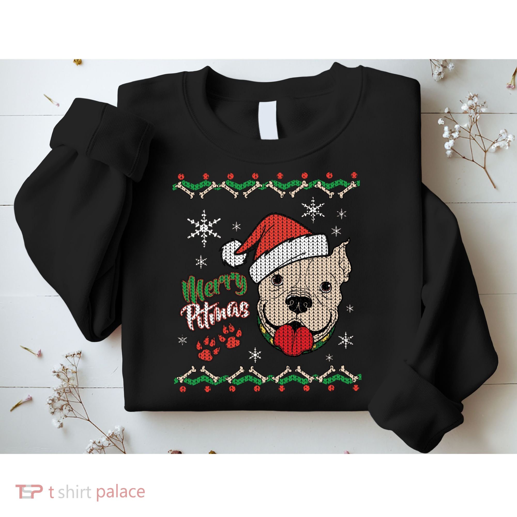 Merry Pitmas Ugly Christmas Sweater Sweatshirt