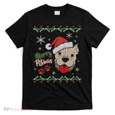 Merry Pitmas Ugly Christmas Sweater T-Shirt