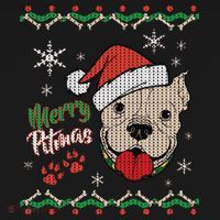 Merry Pitmas Ugly Christmas Sweater Pajama Set thumb 2