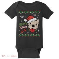 Merry Pitmas Ugly Christmas Sweater Baby Bodysuit thumb 0