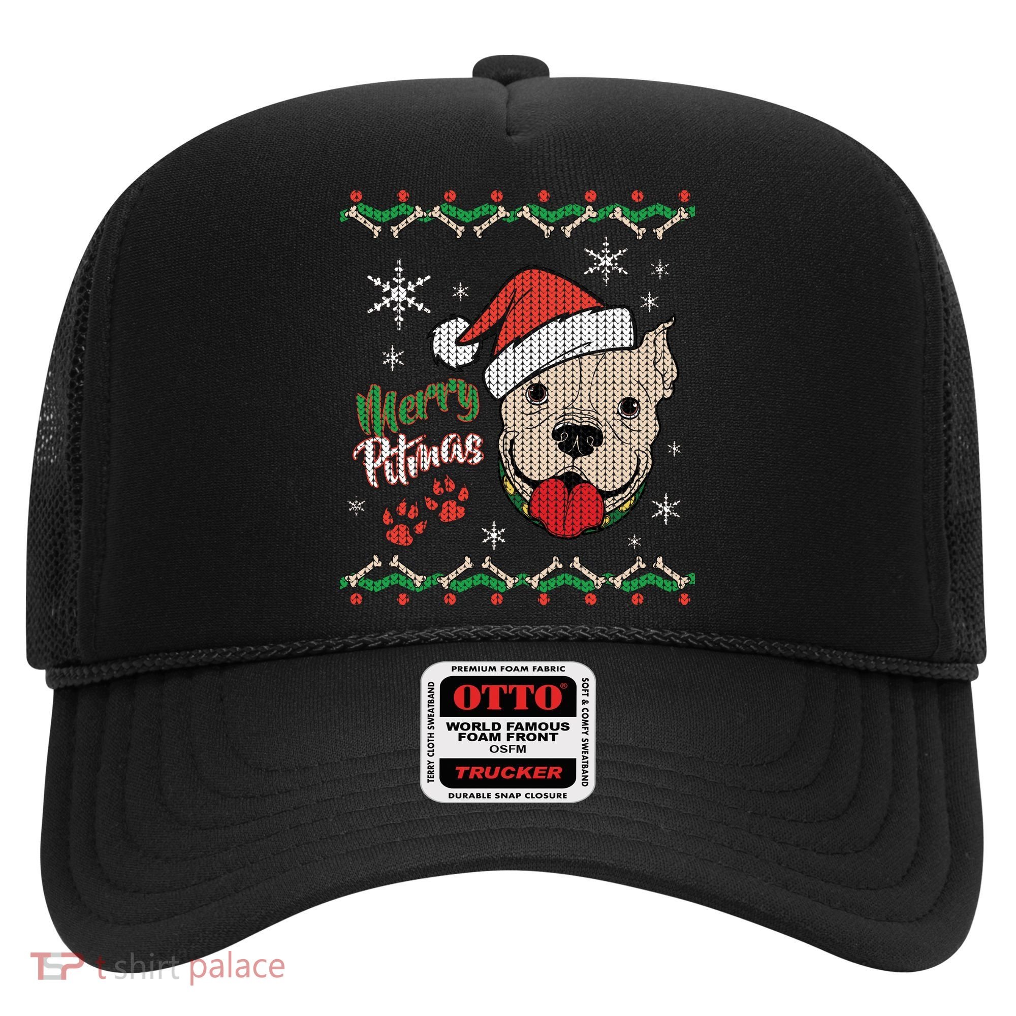 Merry Pitmas Ugly Christmas Sweater Hat