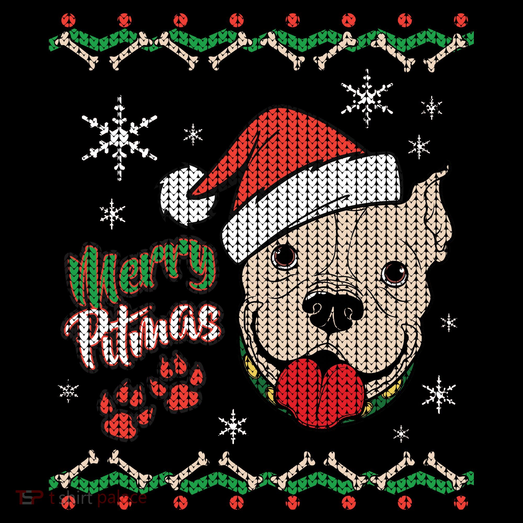 Merry Pitmas Ugly Christmas Sweater Toddler Hoodie