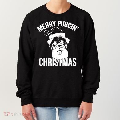 Merry Puggin Christmas Pug Women's Sweatshirt