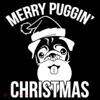 Merry Puggin Christmas Pug Bucket Hat thumb 4