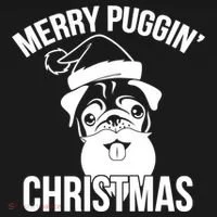 Merry Puggin Christmas Pug Bucket Hat thumb 4