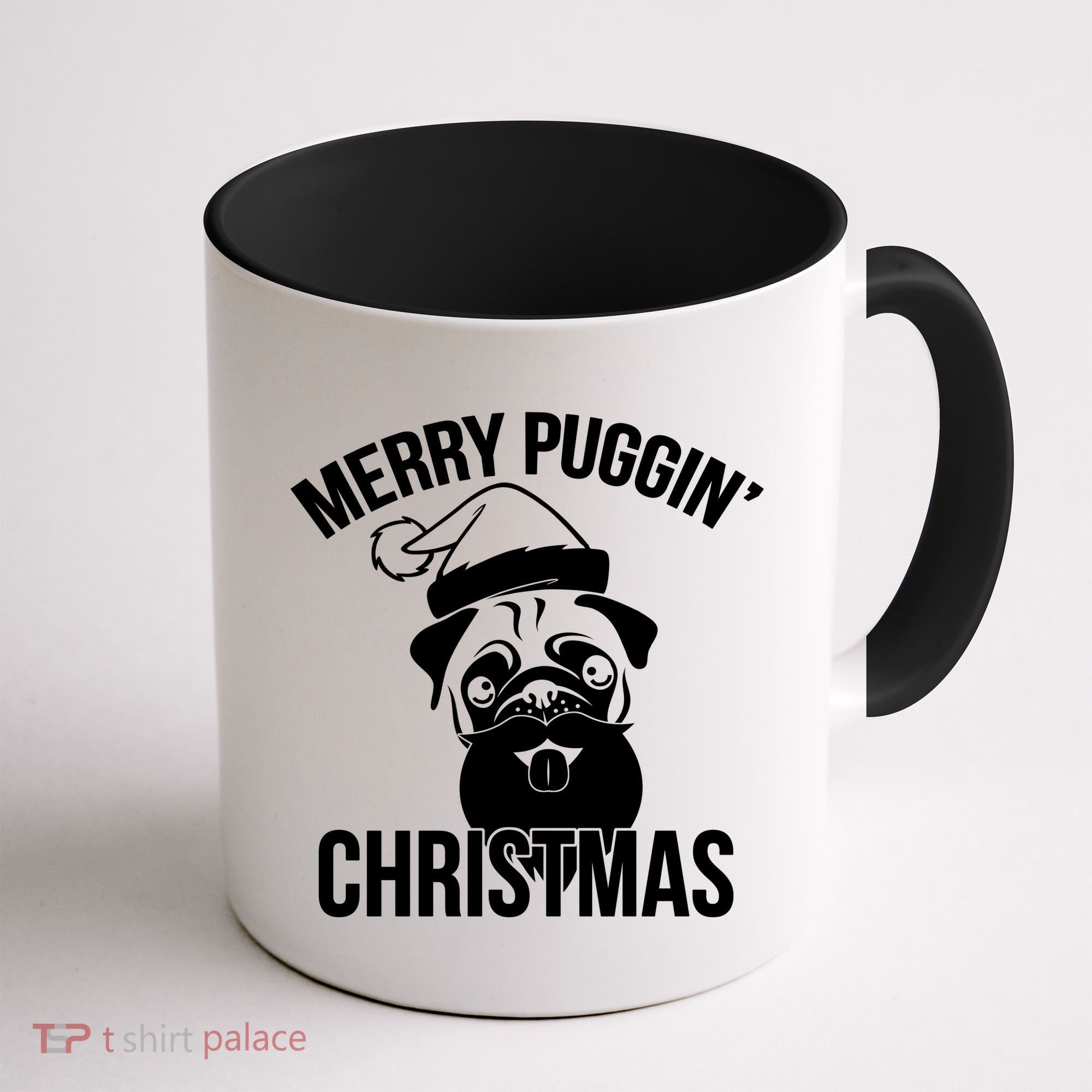 Merry Puggin Christmas Pug Coffee Mug