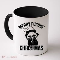 Merry Puggin Christmas Pug Coffee Mug thumb 0