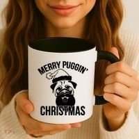 Merry Puggin Christmas Pug Coffee Mug thumb 3