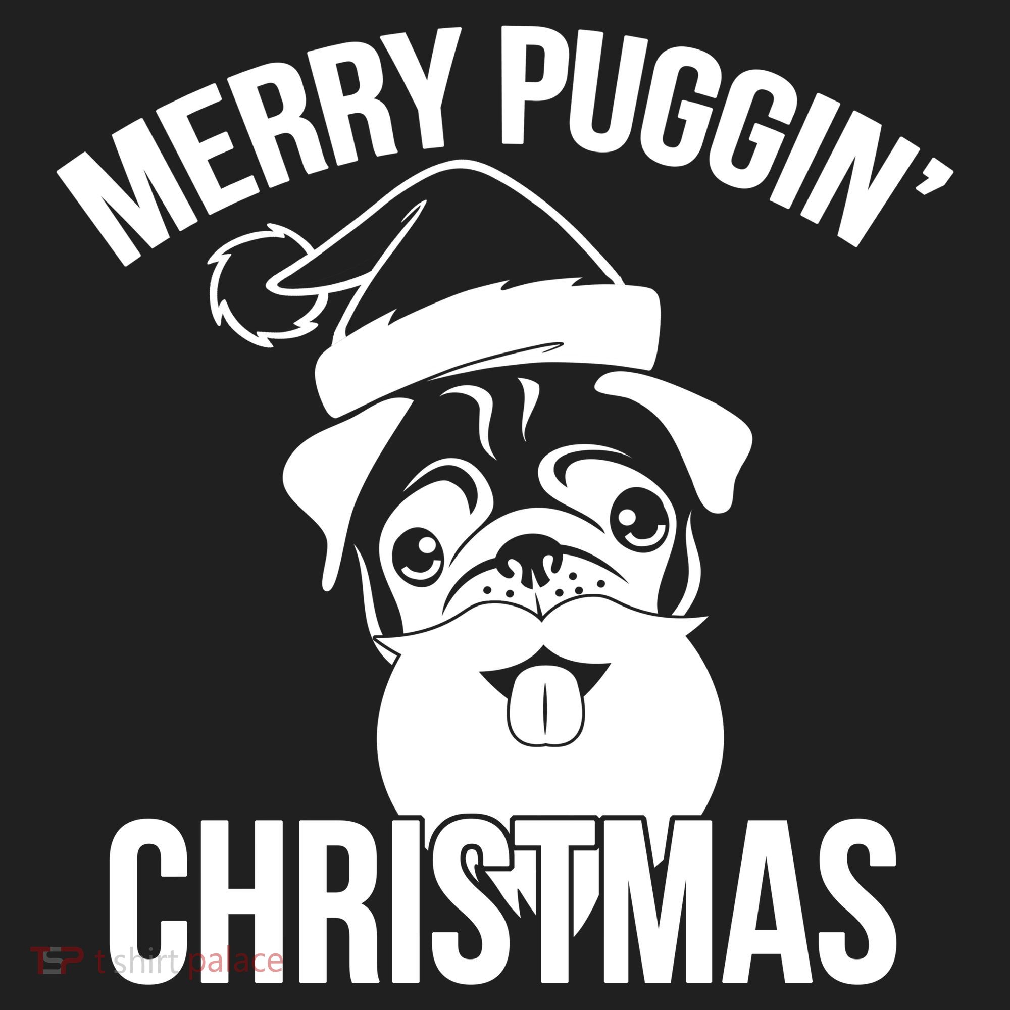 Merry Puggin Christmas Pug Beanie