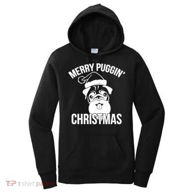 Merry Puggin Christmas Pug Women's Hoodie