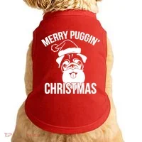 Merry Puggin Christmas Pug Doggie Tank thumb 0