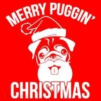 Merry Puggin Christmas Pug Doggie Tank thumb 4