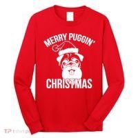Merry Puggin Christmas Pug Long Sleeve Shirt thumb 0