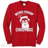 Merry Puggin Christmas Pug Sweatshirt thumb 0