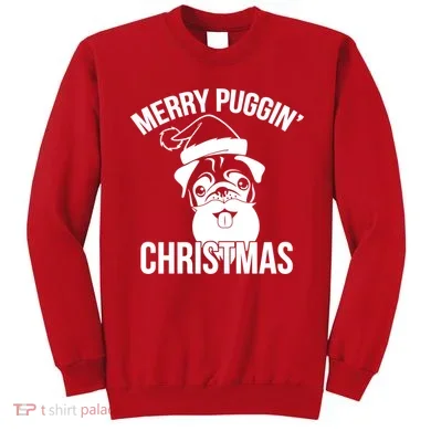 Merry Puggin Christmas Pug Sweatshirt