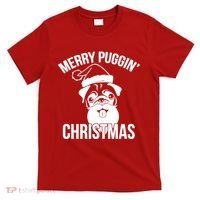 Merry Puggin Christmas Pug T-Shirt thumb 0