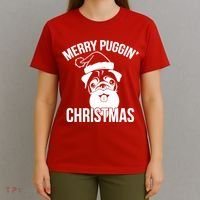 Merry Puggin Christmas Pug T-Shirt thumb 4