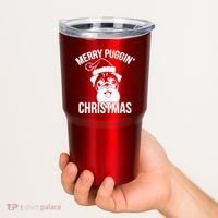 Merry Puggin Christmas Pug Tumbler thumb 2