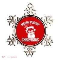 Merry Puggin Christmas Pug Ornament thumb 0