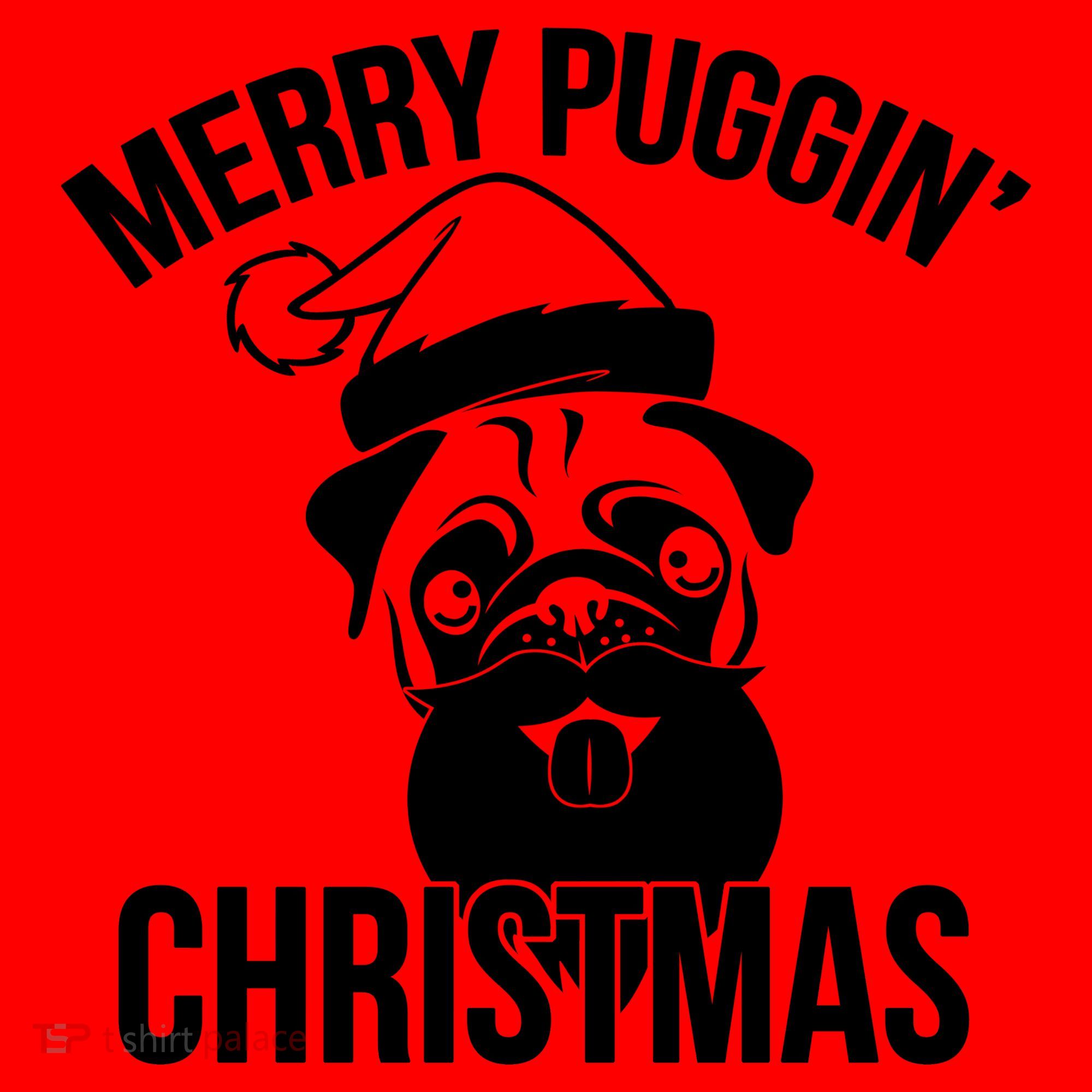 Merry Puggin Christmas Pug Santa Hat