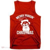 Merry Puggin Christmas Pug Tank Top thumb 0