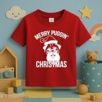 Merry Puggin Christmas Pug Toddler T-Shirt thumb 3