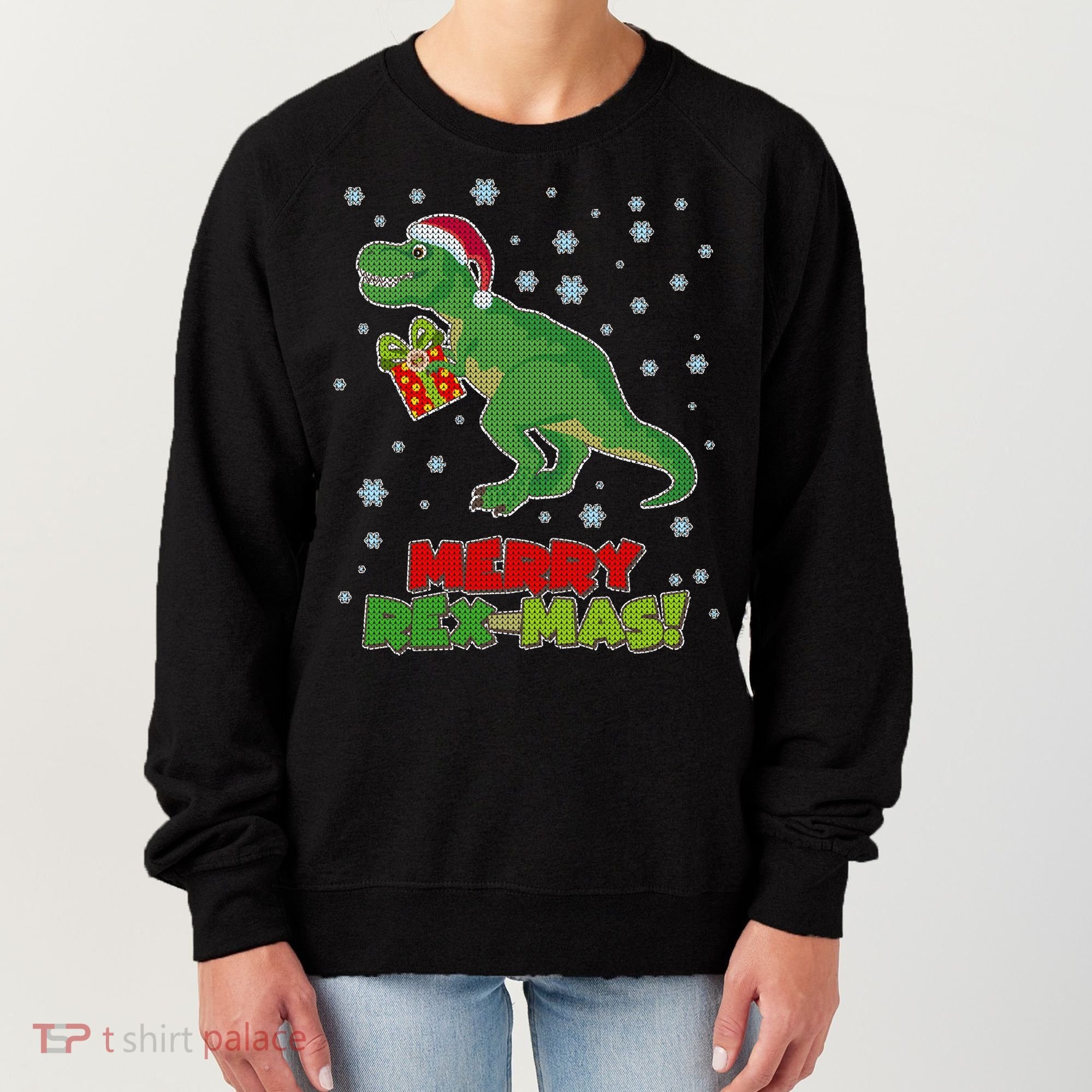 Merry Rex-Mas Ugly Christmas Women's Sweatshirt