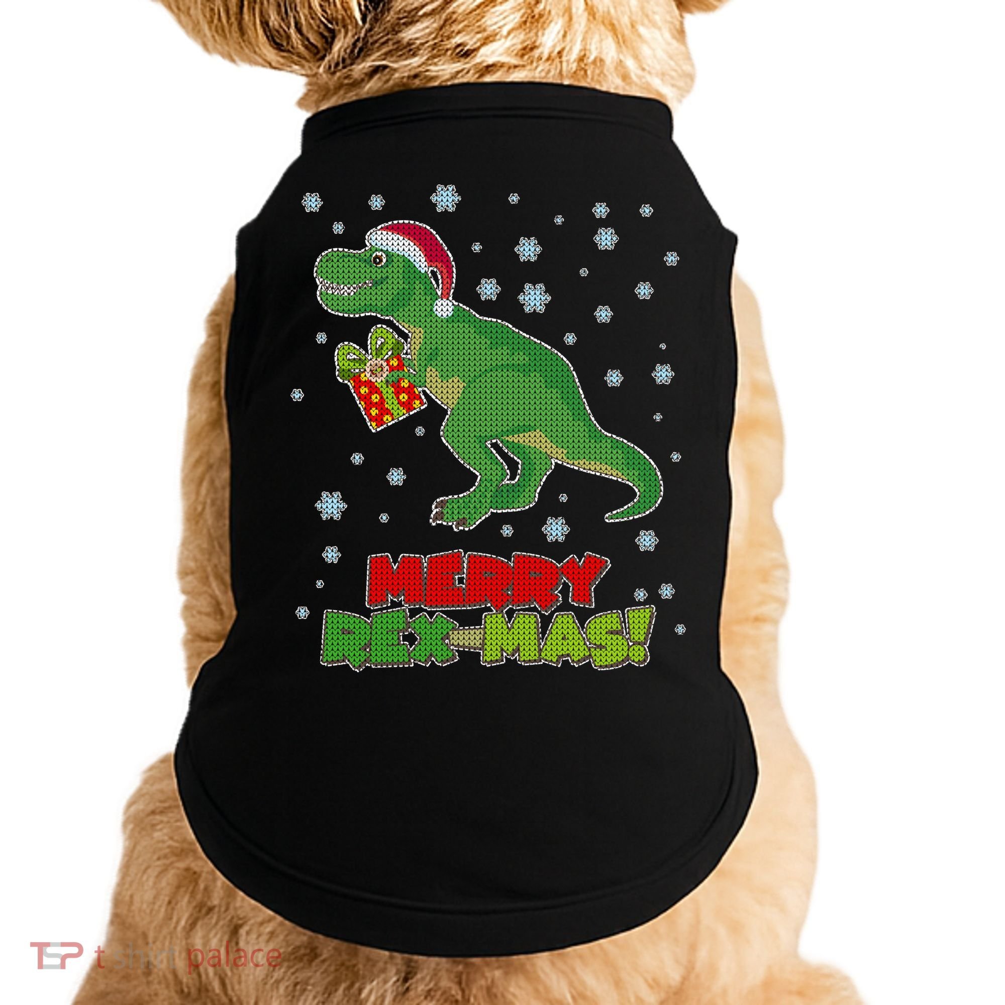 Merry Rex-Mas Ugly Christmas Doggie Tank