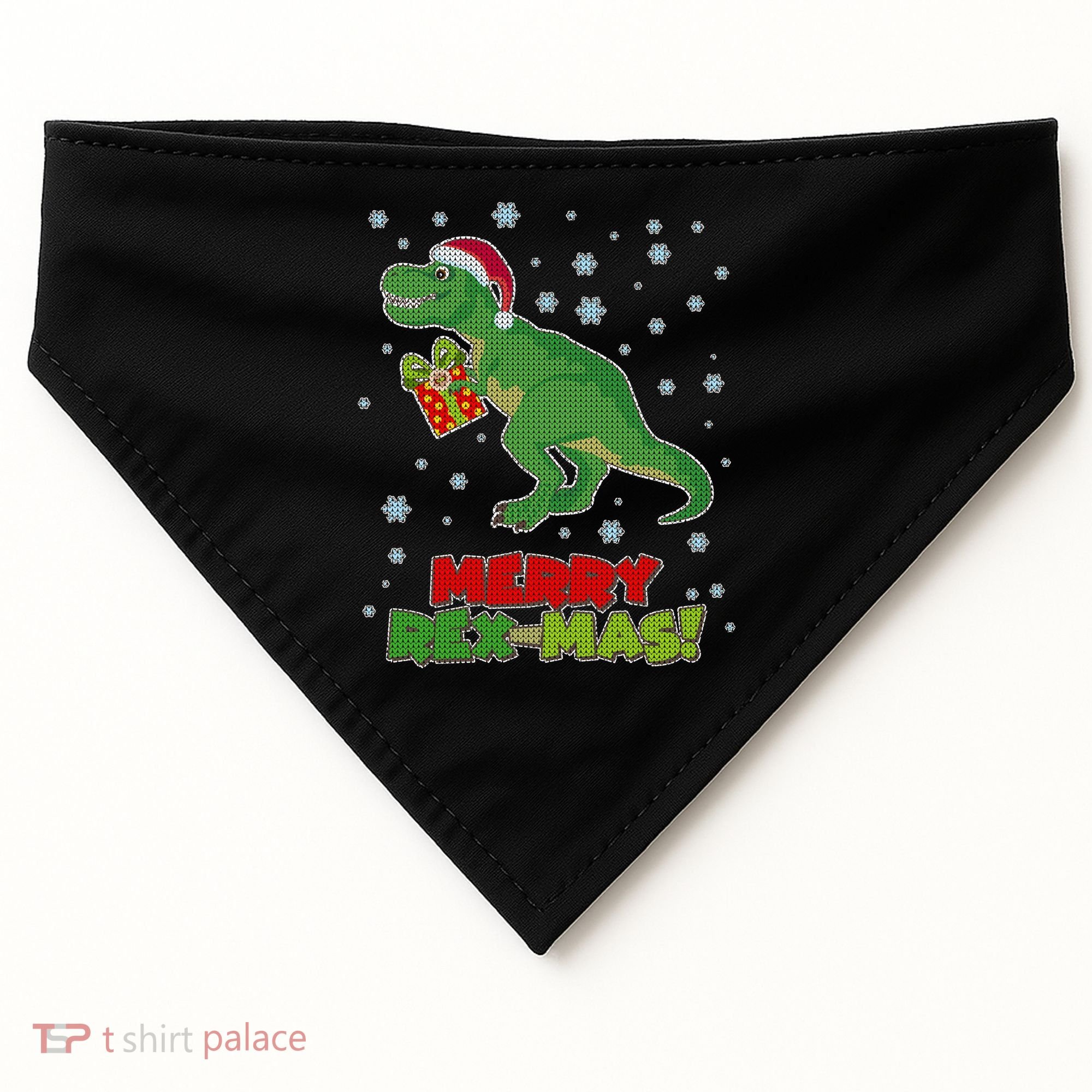 Merry Rex-Mas Ugly Christmas USA-Made Doggie Bandana