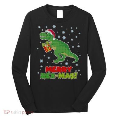 Merry Rex-Mas Ugly Christmas Long Sleeve Shirt