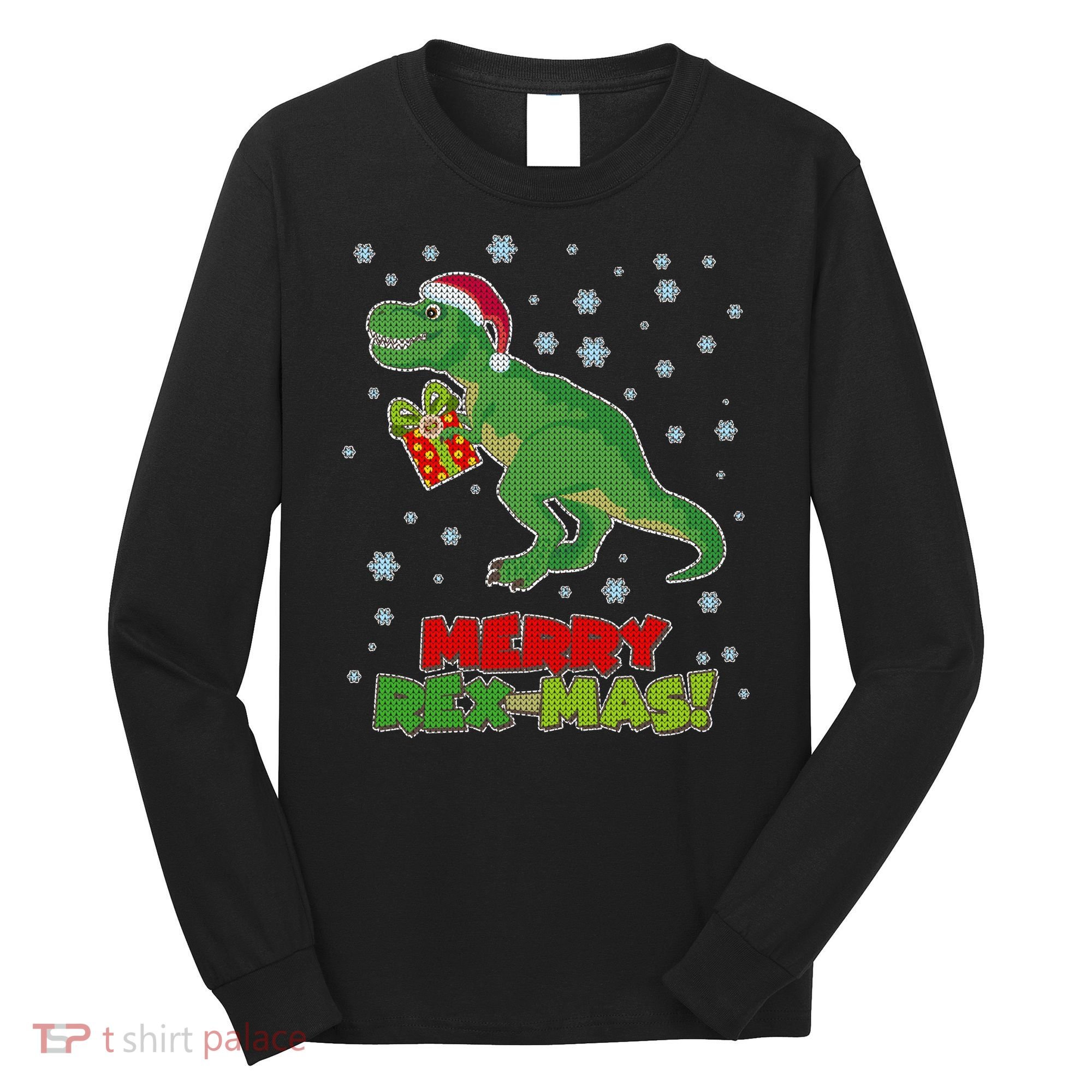 Merry Rex-Mas Ugly Christmas Long Sleeve Shirt