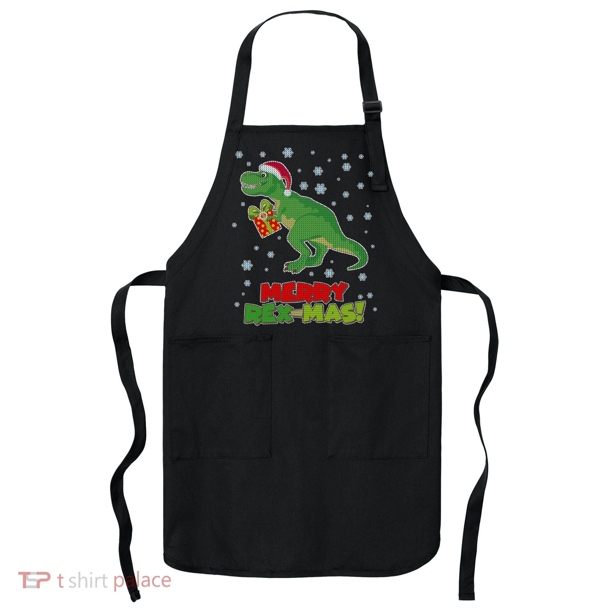 Merry Rex-Mas Ugly Christmas Apron