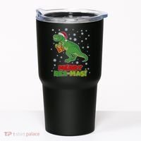 Merry Rex-Mas Ugly Christmas Tumbler thumb 0