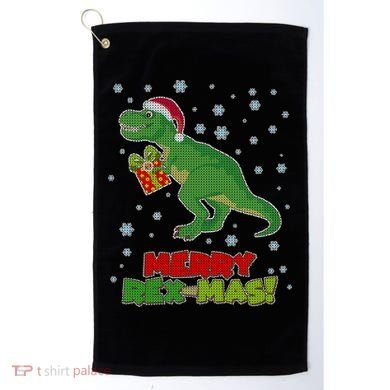 Merry Rex-Mas Ugly Christmas Golf Towel