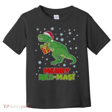Merry Rex-Mas Ugly Christmas Toddler T-Shirt