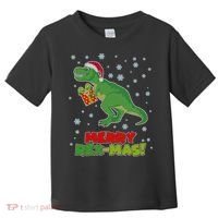 Merry Rex-Mas Ugly Christmas Toddler T-Shirt thumb 0