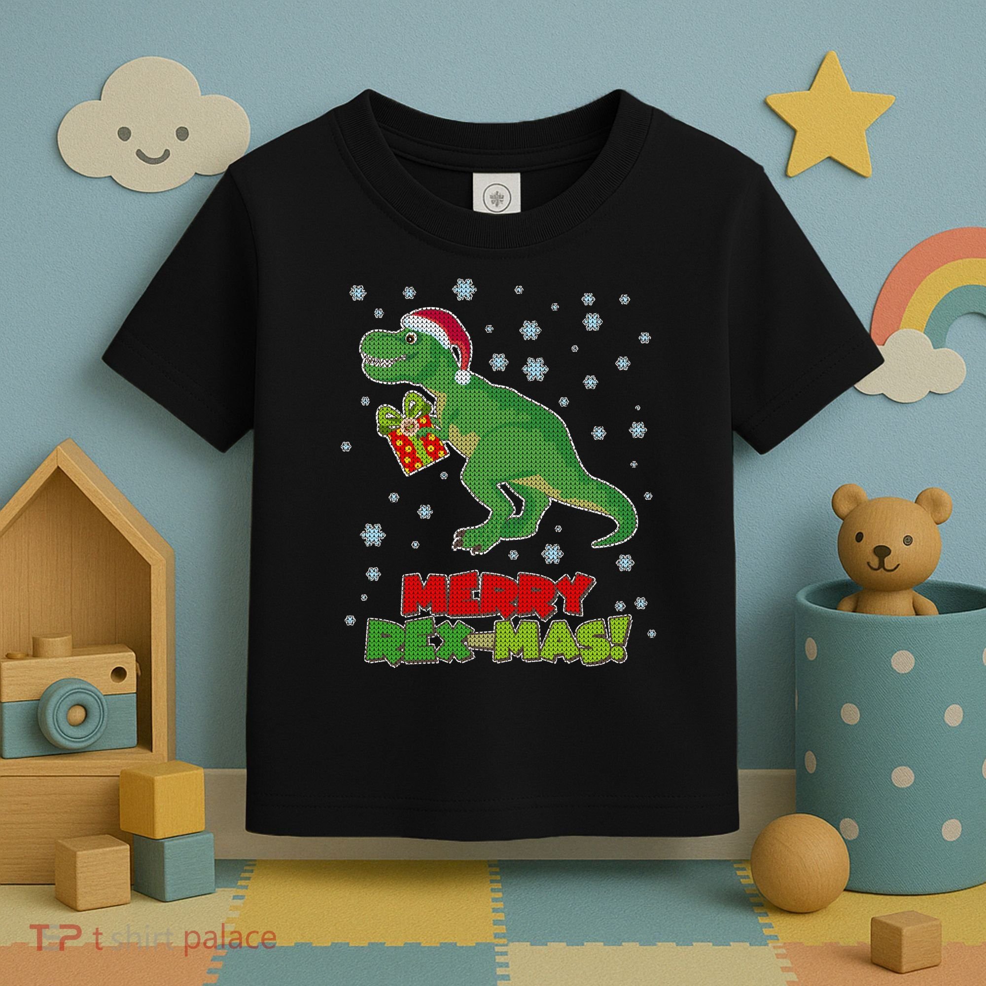 Merry Rex-Mas Ugly Christmas Toddler T-Shirt