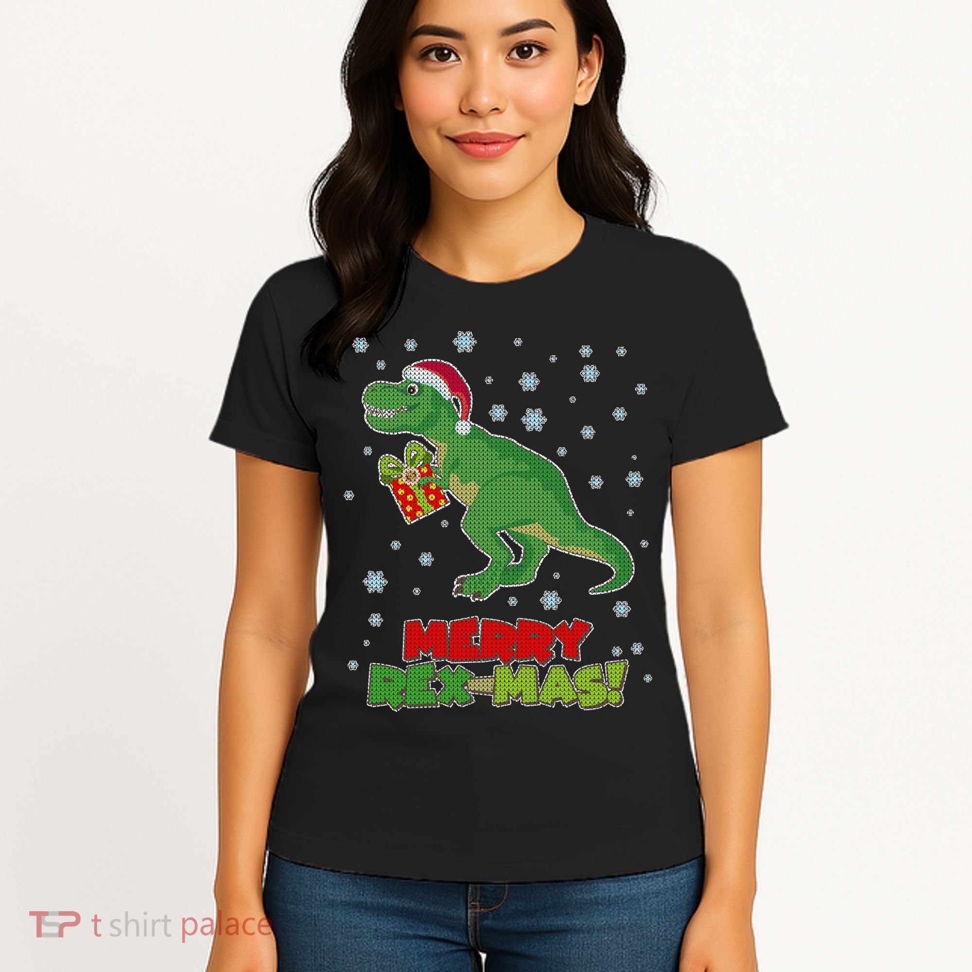Merry Rex-Mas Ugly Christmas Women's T-Shirt