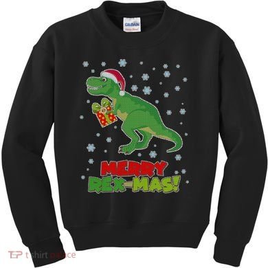 Merry Rex-Mas Ugly Christmas Kids Sweatshirt