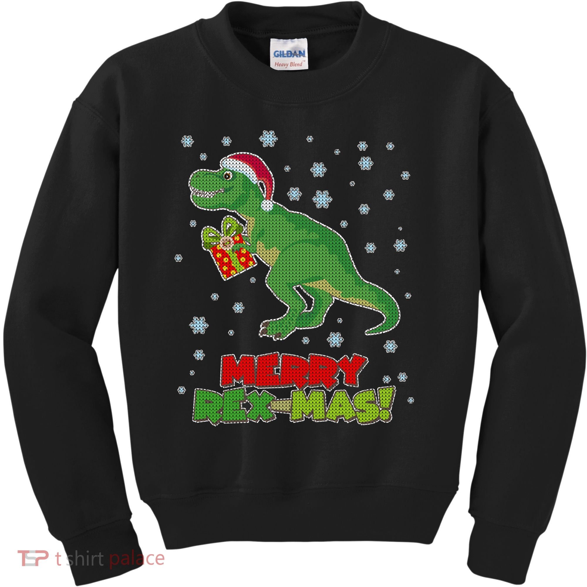 Merry Rex-Mas Ugly Christmas Kids Sweatshirt