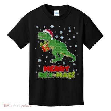 Merry Rex-Mas Ugly Christmas Kids T-Shirt