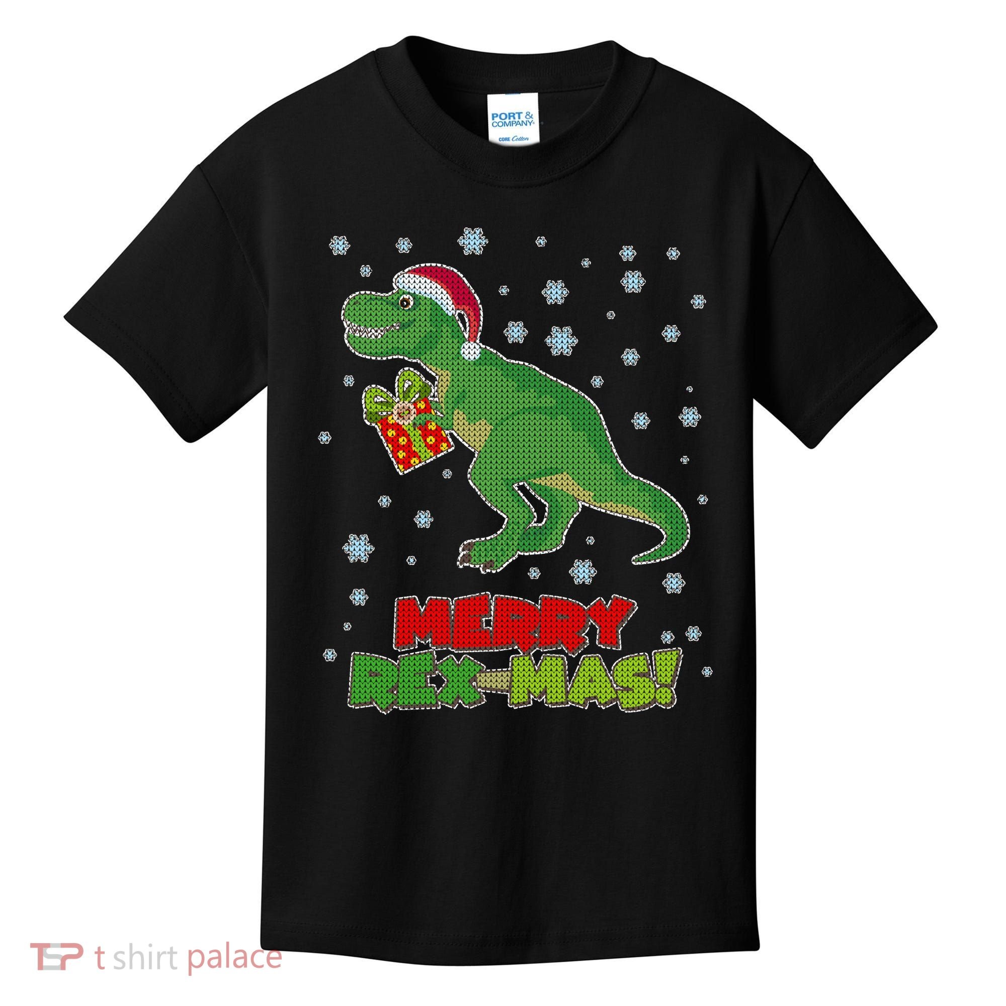 Merry Rex-Mas Ugly Christmas Kids T-Shirt