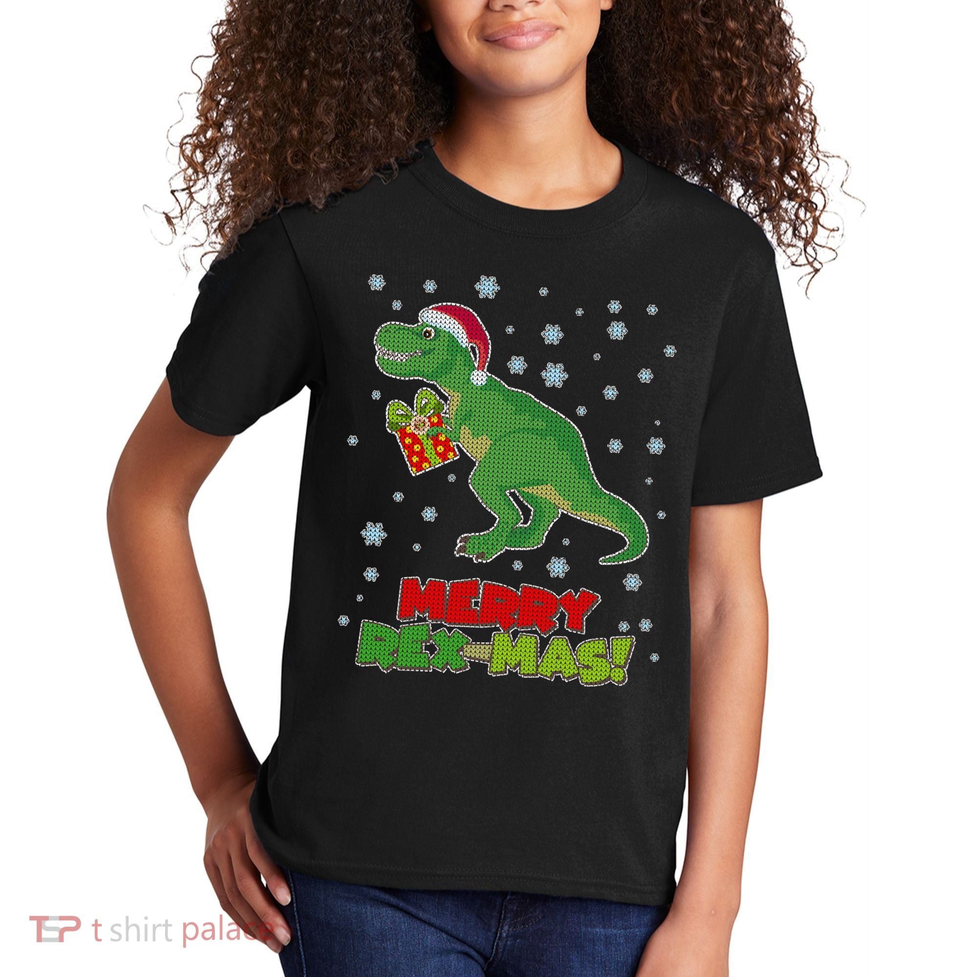 Merry Rex-Mas Ugly Christmas Kids T-Shirt