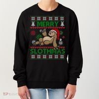 Merry Slothmas Ugly Christmas Women's Sweatshirt thumb 0