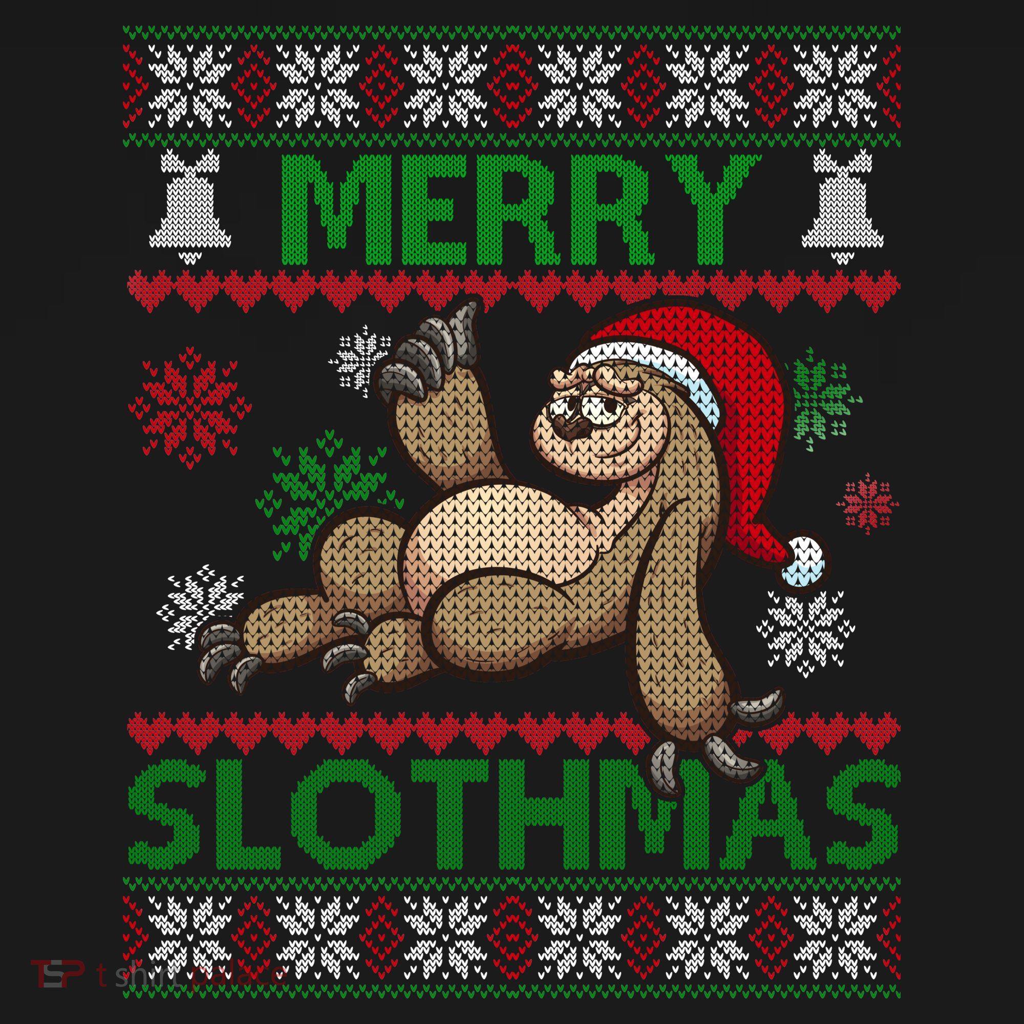 Merry Slothmas Ugly Christmas Doggie Tank
