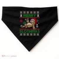 Merry Slothmas Ugly Christmas USA-Made Doggie Bandana thumb 0
