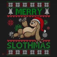 Merry Slothmas Ugly Christmas USA-Made Doggie Bandana thumb 2
