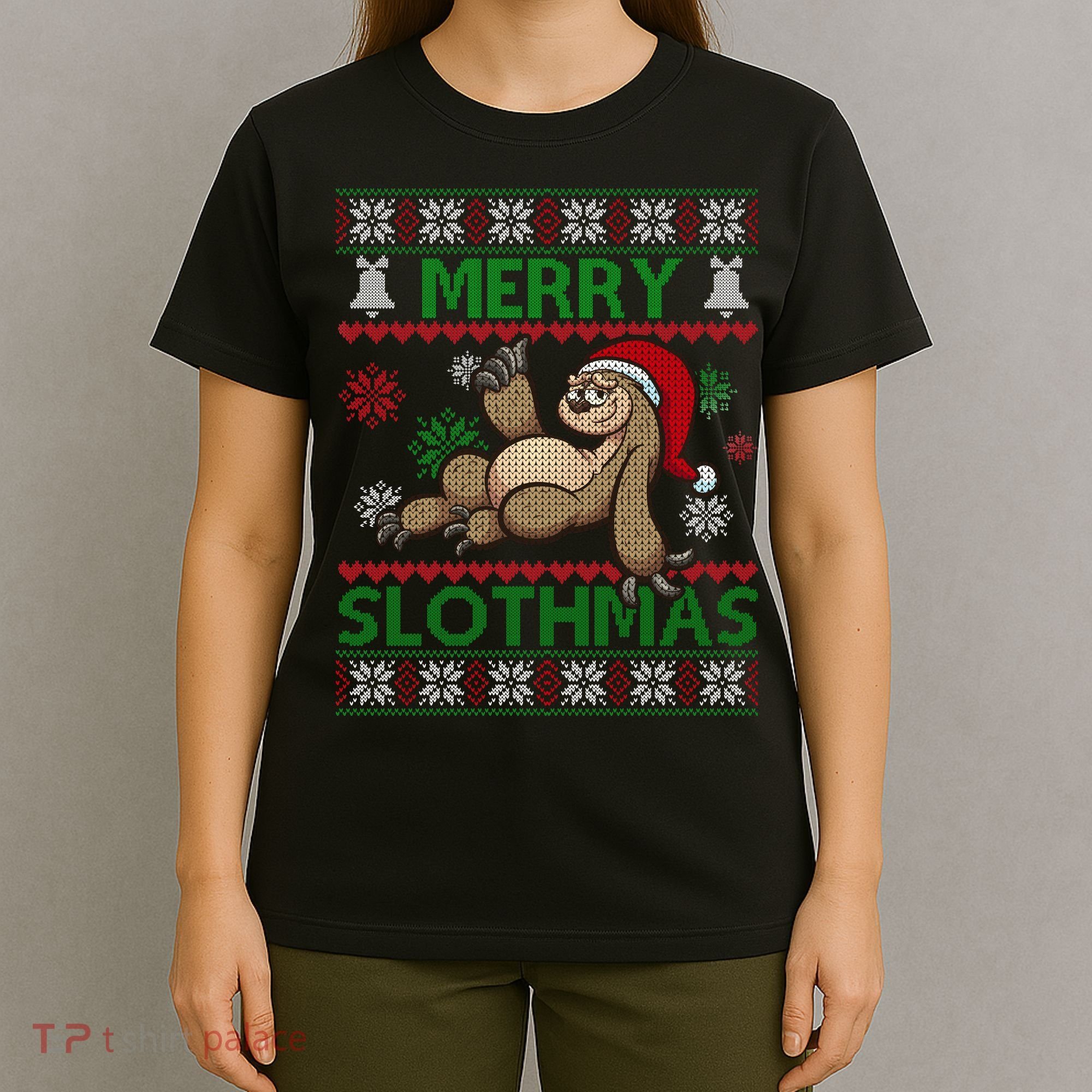 Merry Slothmas Ugly Christmas T-Shirt
