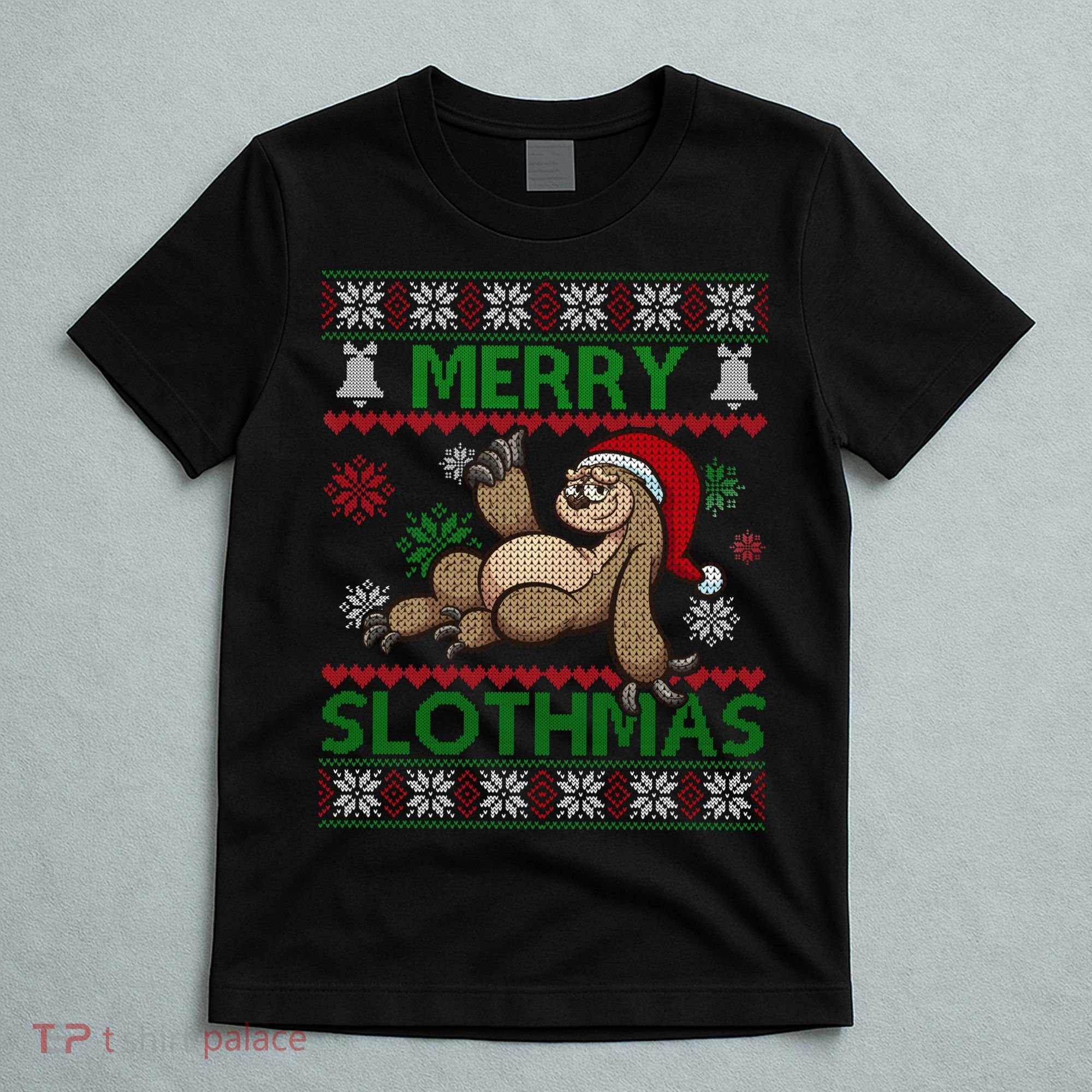 Merry Slothmas Ugly Christmas T-Shirt